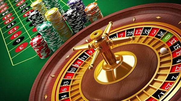 A complex diagram illustrating game odds and probabilities on a digital interface, related to table games.